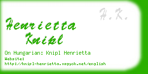 henrietta knipl business card